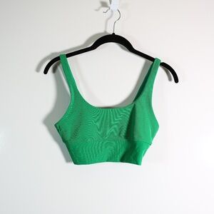 Beach Riot Leah Scoop Neck Athletic Work Out Sports Bra Jelly Bean Green Small
